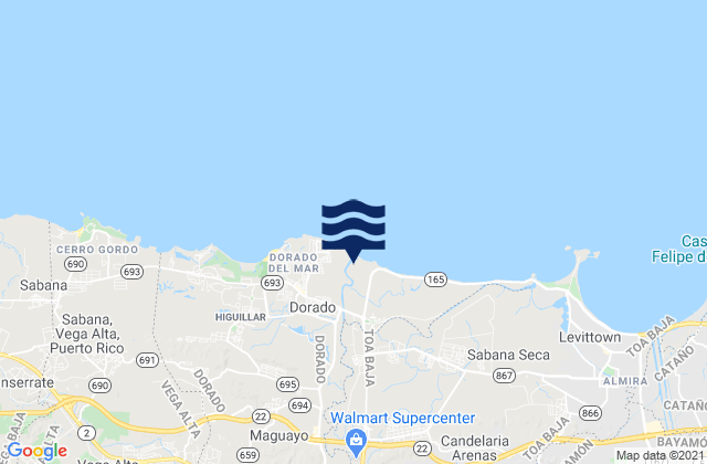 Dorado Barrio-Pueblo, Puerto Ricoの潮見表地図