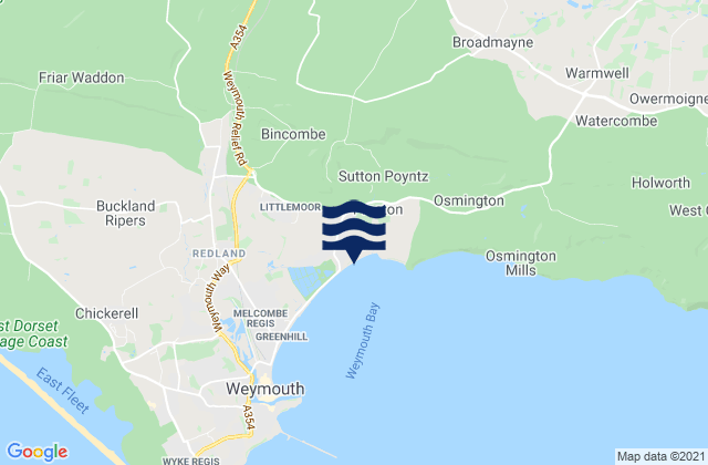 Dorchester, United Kingdomの潮見表地図