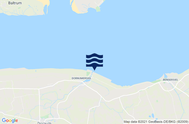 Dornumer - Accumersiel, Netherlandsの潮見表地図