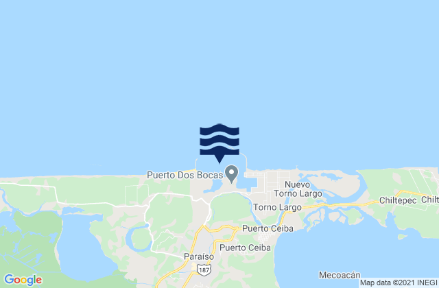 Dos Bocas, Mexicoの潮見表地図