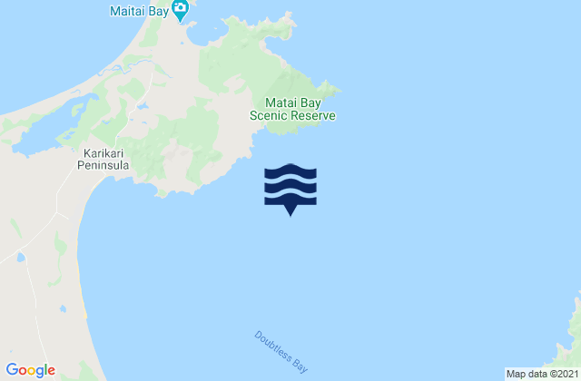Doubtless Bay, New Zealandの潮見表地図