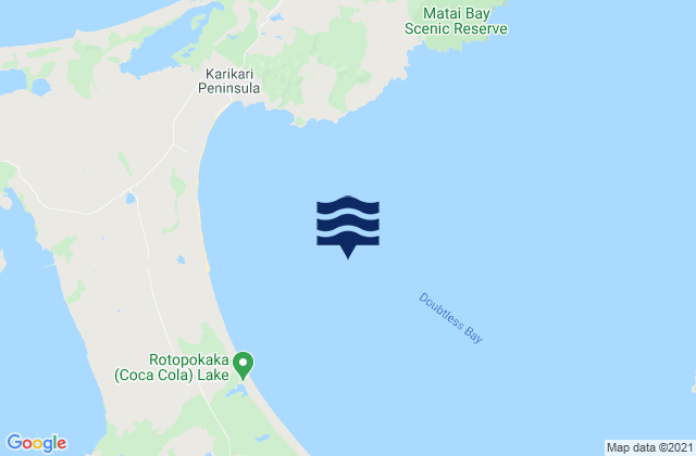 Doubtless Bay, New Zealandの潮見表地図