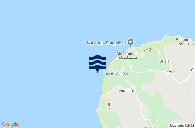 Douniani, Comorosの潮見表地図