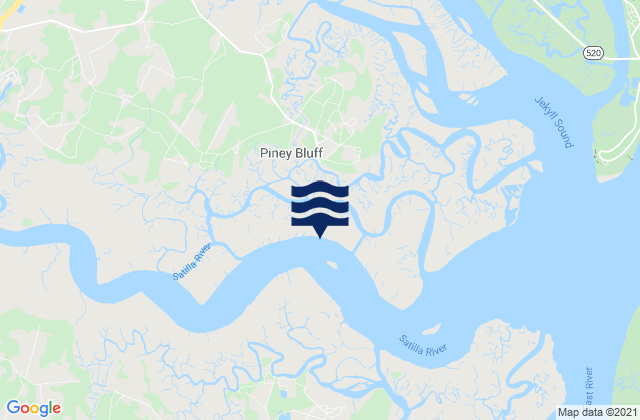 Dover Bluff (Dover Creek), United Statesの潮見表地図