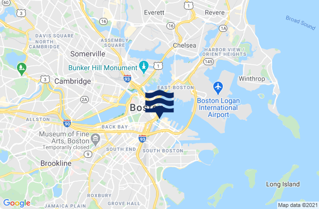 Dover St. Bridge, United Statesの潮見表地図
