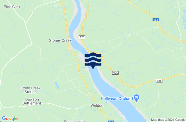 Dover, Canadaの潮見表地図