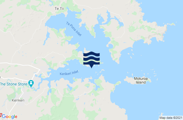 Doves Bay, New Zealandの潮見表地図
