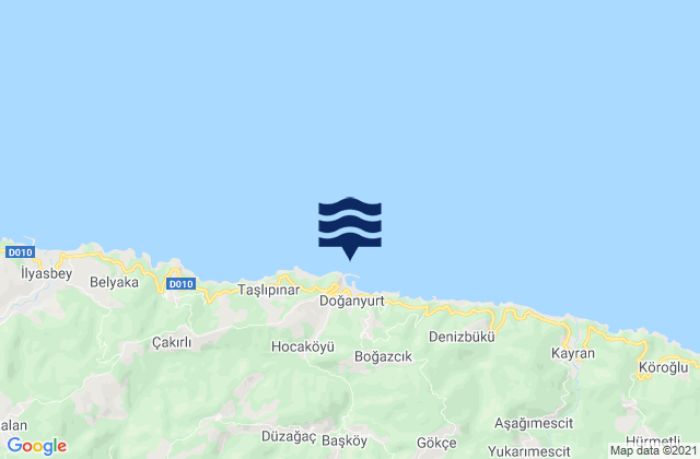Doğanyurt, Turkeyの潮見表地図