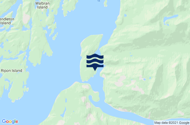 Drainey Inlet, Canadaの潮見表地図