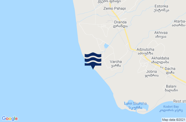 Dranda, Georgiaの潮見表地図