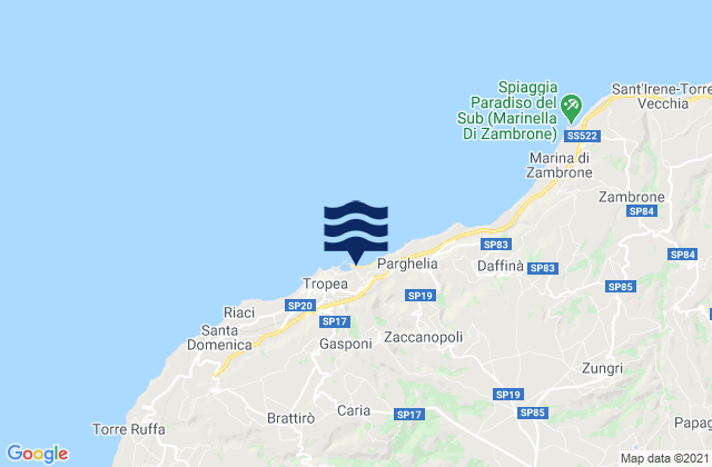 Drapia, Italyの潮見表地図