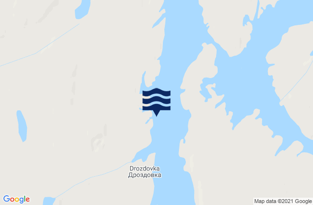 Drozdovka Bay, Russiaの潮見表地図