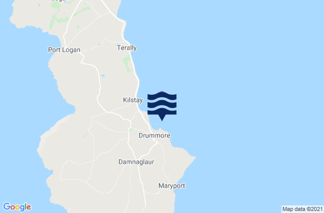 Drummore Bay, United Kingdomの潮見表地図