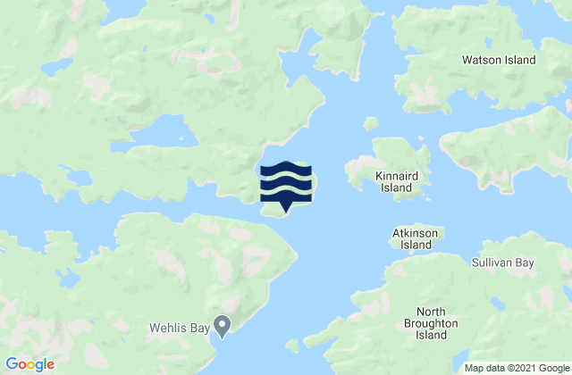 Drury Entrance, Canadaの潮見表地図