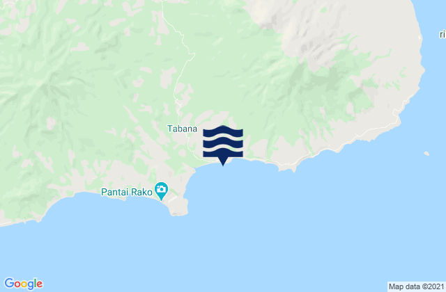 Duang, Indonesiaの潮見表地図