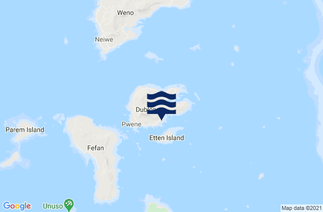 Dublon Island Truk Islands, Micronesiaの潮見表地図