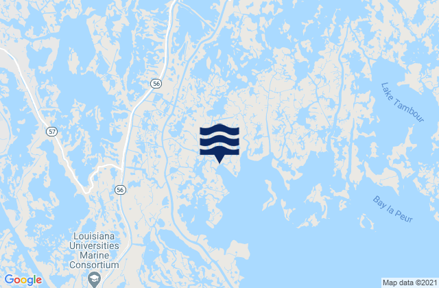 Dulac, United Statesの潮見表地図
