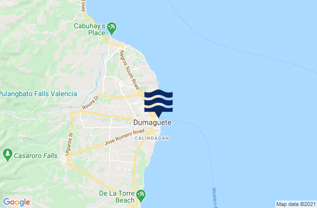 Dumaguete, Philippinesの潮見表地図