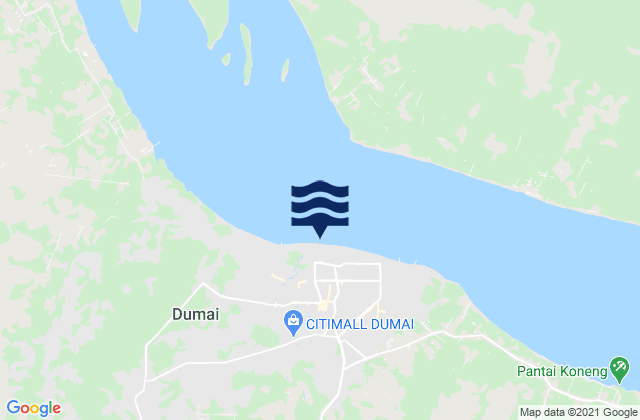 Dumai, Indonesiaの潮見表地図