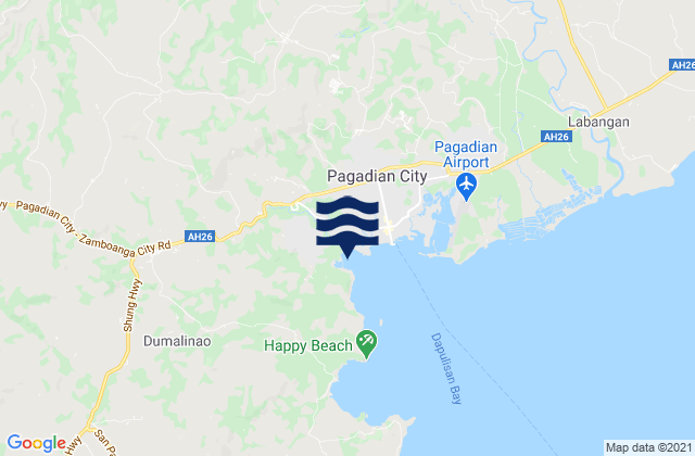 Dumalinao, Philippinesの潮見表地図