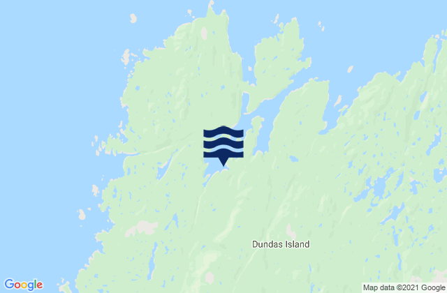Dundas Island, Canadaの潮見表地図