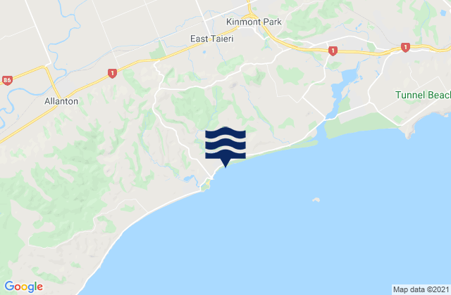 Dunedin City, New Zealandの潮見表地図