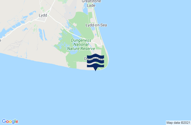 Dungeness, United Kingdomの潮見表地図