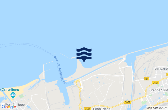 Dunkerque Ouest, Franceの潮見表地図