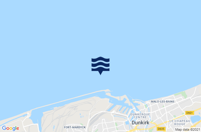 Dunkerque Port Est, Franceの潮見表地図