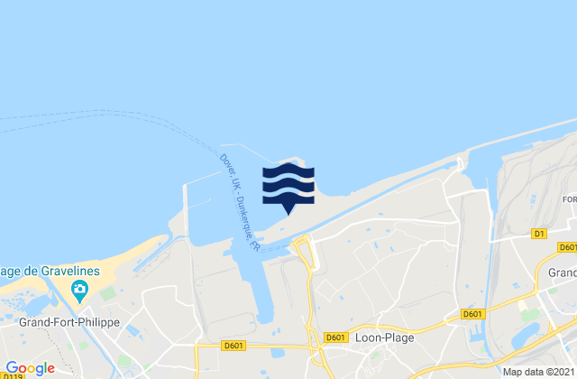 Dunkerque Port Ouest, Franceの潮見表地図