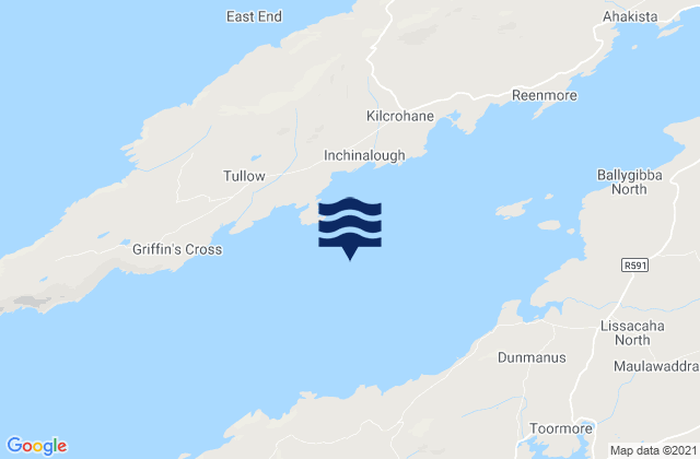 Dunmanus Bay, Irelandの潮見表地図