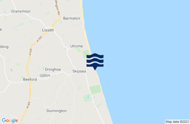 Dunnington, United Kingdomの潮見表地図