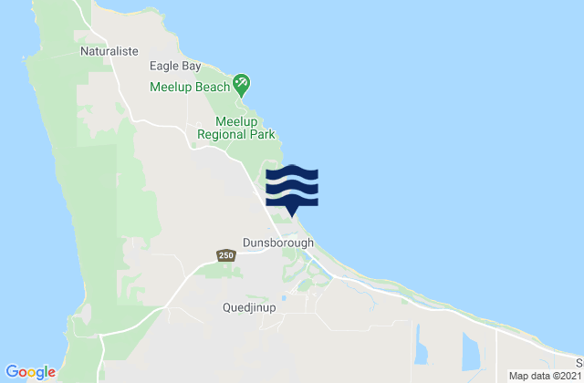 Dunsborough, Australiaの潮見表地図