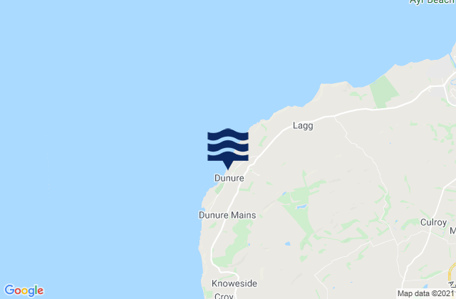 Dunure Beach, United Kingdomの潮見表地図