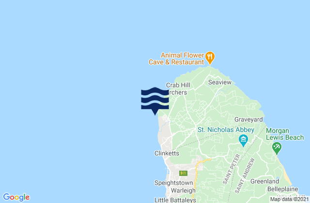 Duppies, Martiniqueの潮見表地図