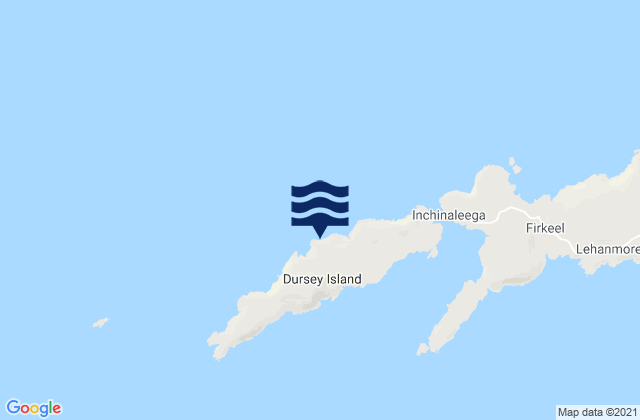 Dursey Island, Irelandの潮見表地図