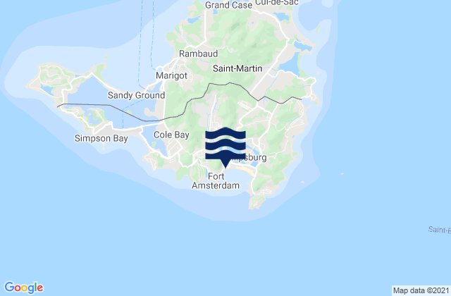 Duth Cul de Sac, U.S. Virgin Islandsの潮見表地図