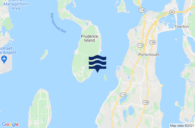 Dyer Island west of, United Statesの潮見表地図