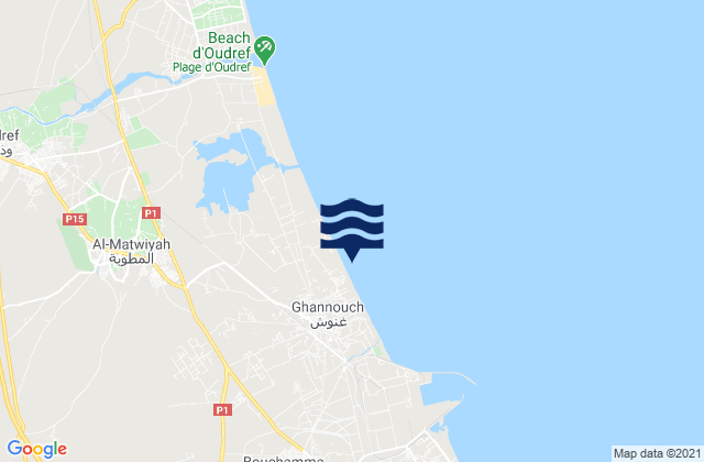 Délégation de Gabès Ouest, Tunisiaの潮見表地図