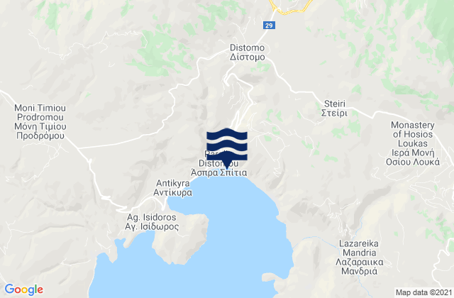 Dístomo, Greeceの潮見表地図