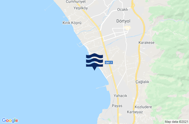 Dörtyol, Turkeyの潮見表地図