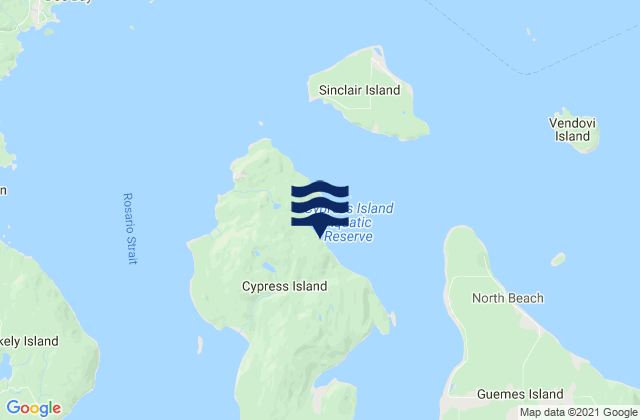 Eagle Harbor (Cypress Island), United Statesの潮見表地図