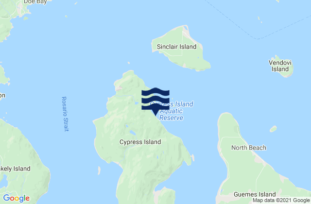 Eagle Harbor Cypress Island, United Statesの潮見表地図