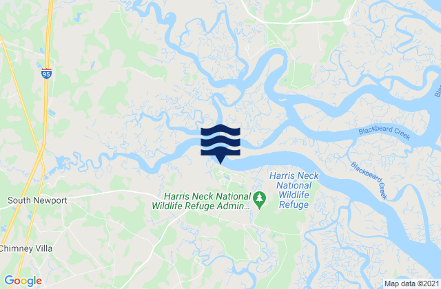 Eagle Neck (South Newport River), United Statesの潮見表地図