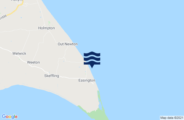 Easington, United Kingdomの潮見表地図