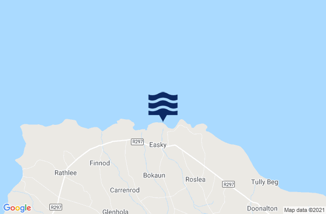 Easkey Left, Irelandの潮見表地図