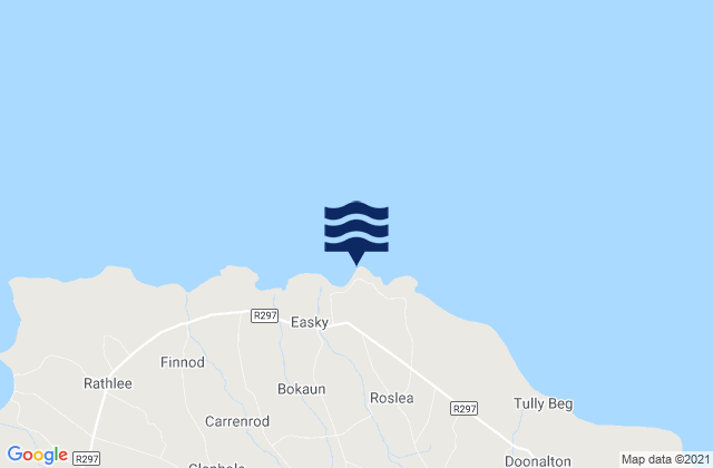 Easkey Right, Irelandの潮見表地図