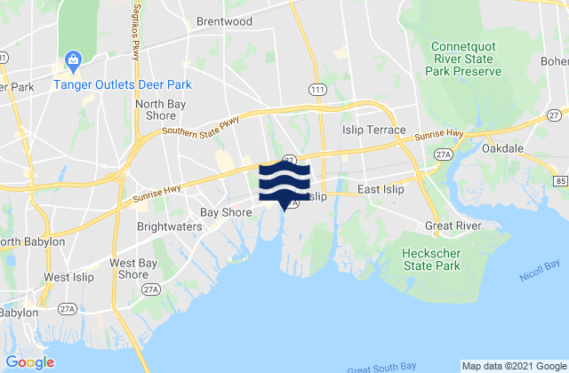 East 41st Street City, East River, New York, United Statesの潮見表地図