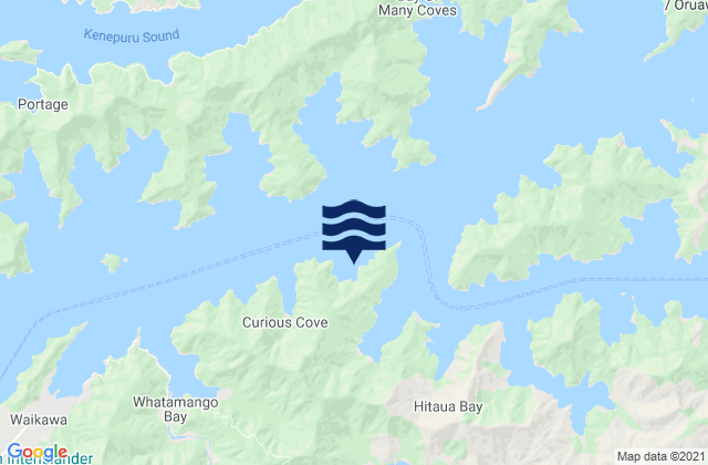 East Bay, New Zealandの潮見表地図