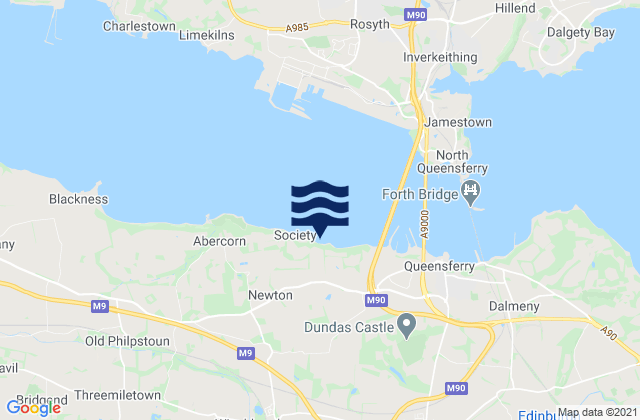 East Calder, United Kingdomの潮見表地図